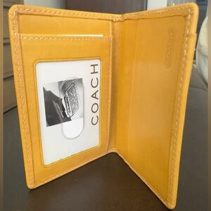 New Coach Yellow Signature C Leather Bi-fold
 ID/Card Holder